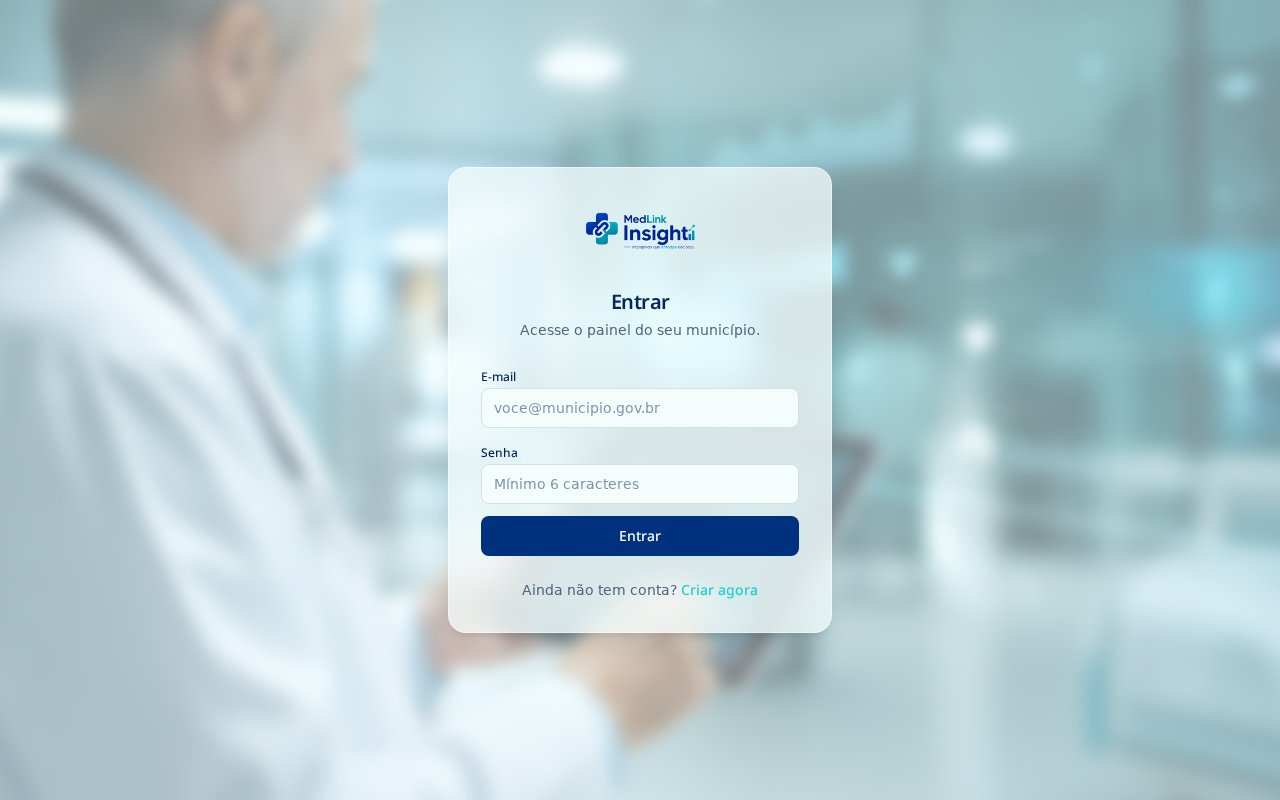 Medlink Insight — interface real do sistema